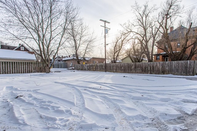 view of snowy yard