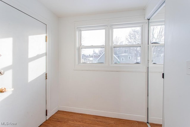 doorway featuring light hardwood / wood-style flooring