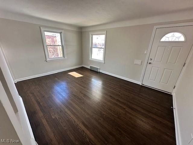 entryway featuring dark hardwood / wood-style floors