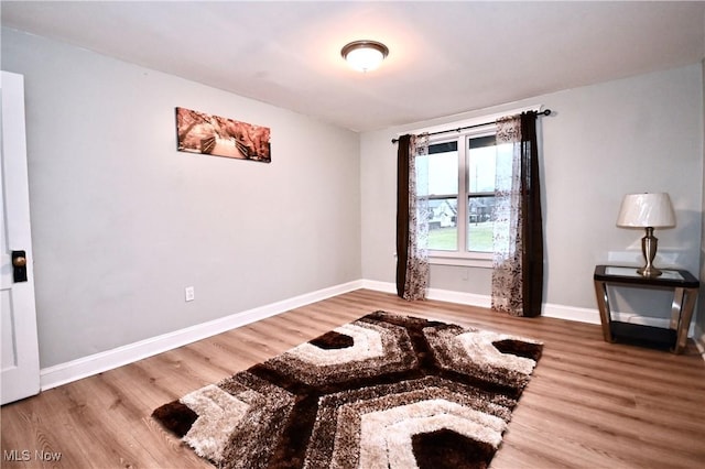 sitting room featuring hardwood / wood-style floors