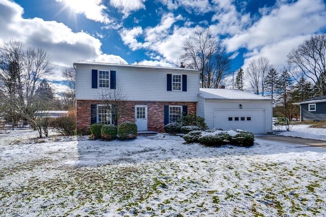 view of property featuring a garage