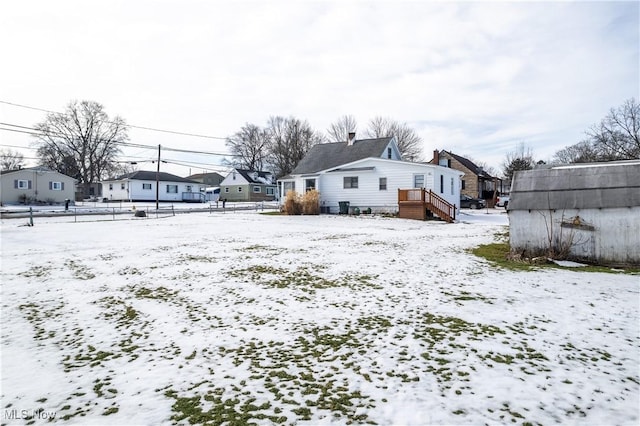 view of snowy yard