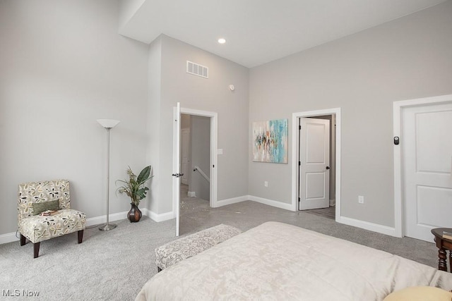 bedroom with carpet