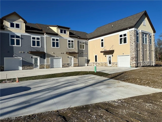 exterior space featuring a garage