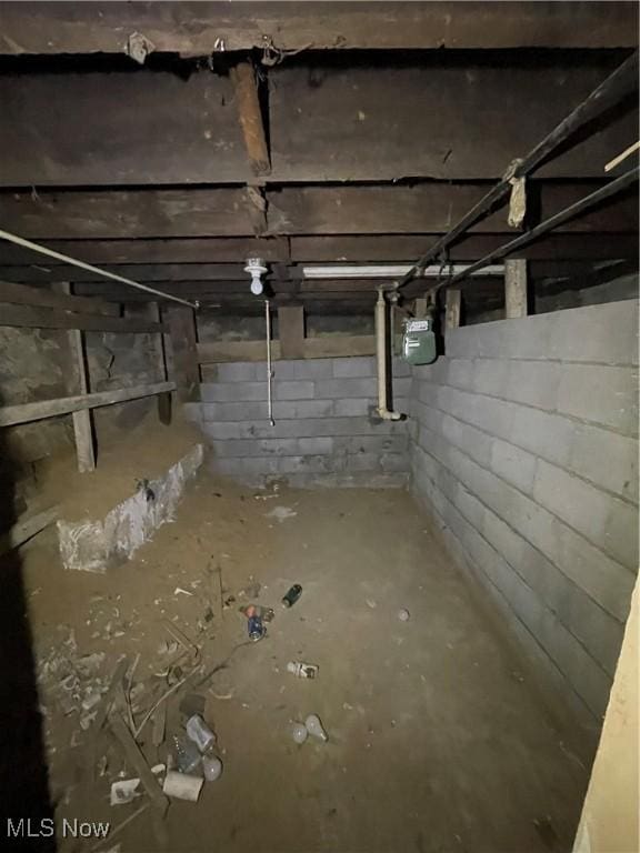 view of basement