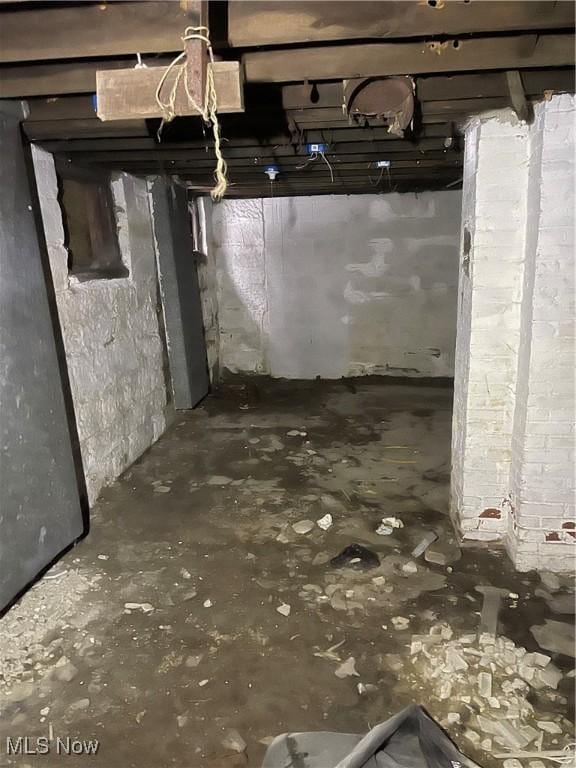 view of basement