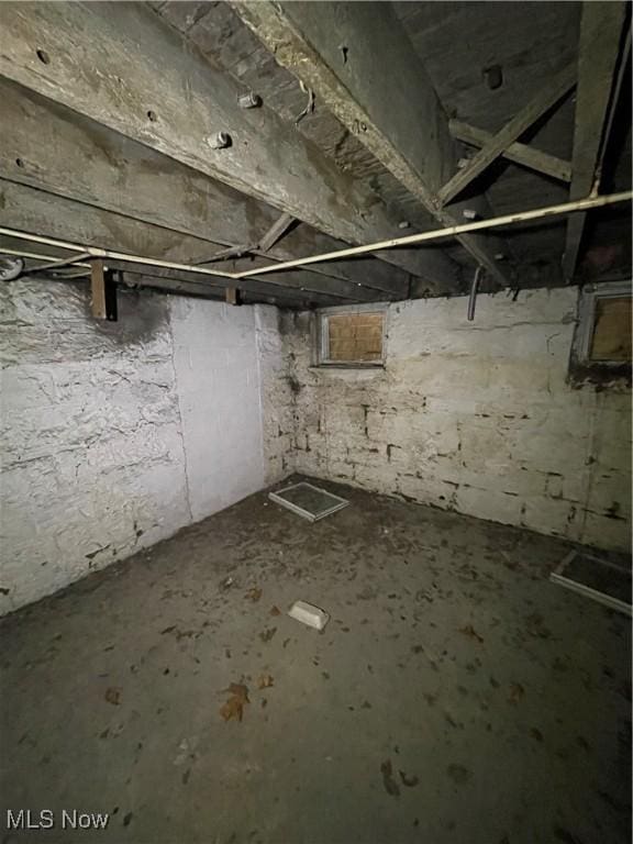 view of basement