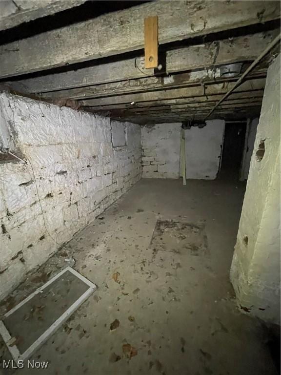 view of basement