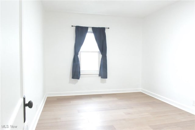 empty room featuring light wood-type flooring