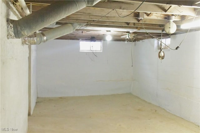 view of basement