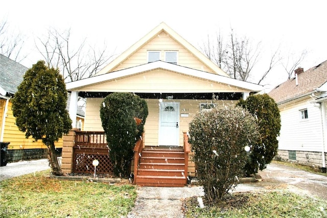 view of bungalow