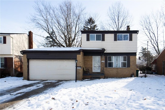 front of property featuring a garage