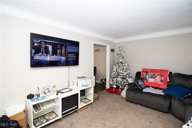 view of carpeted living room