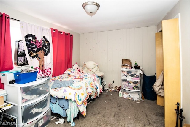 bedroom with carpet