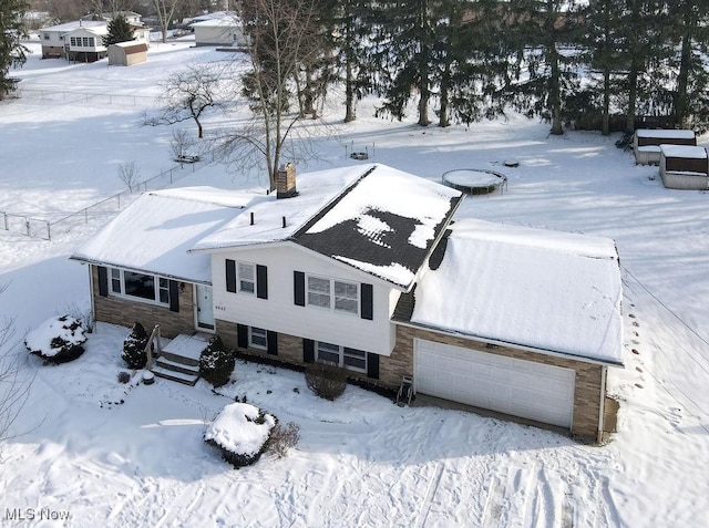 view of snowy aerial view