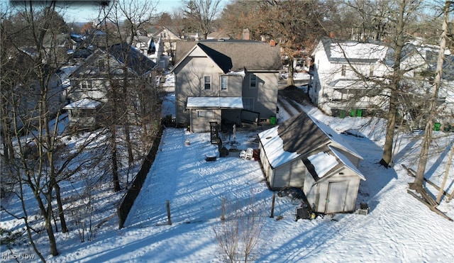 view of snowy aerial view