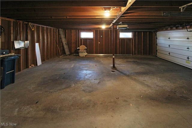 view of basement