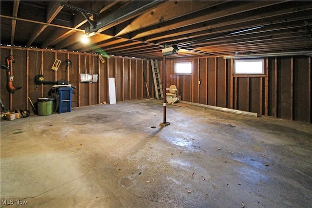 view of basement