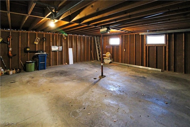 view of basement