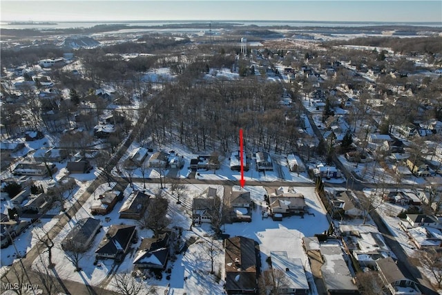 view of snowy aerial view