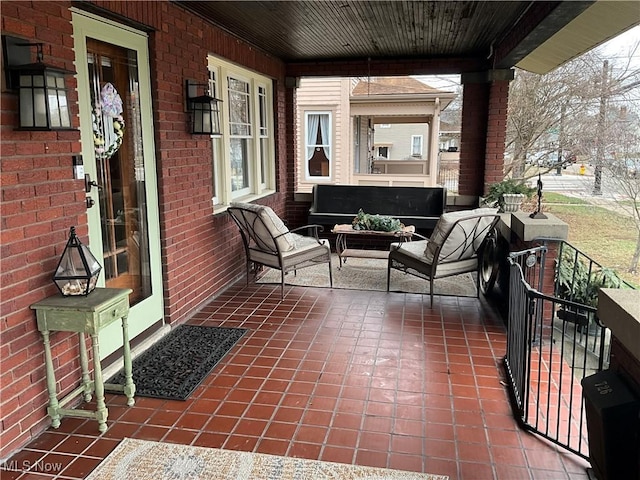 view of patio / terrace with a porch