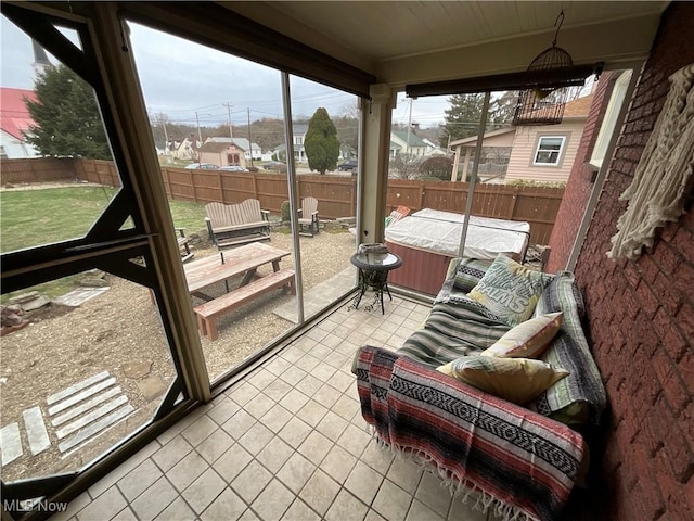 view of sunroom / solarium