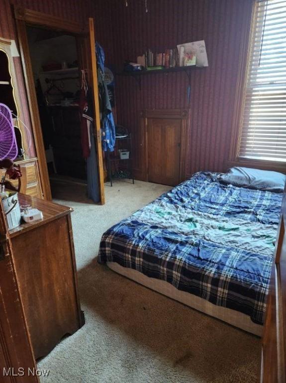 bedroom featuring carpet flooring