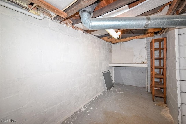 view of basement