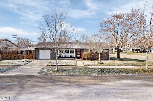 ranch-style house with a garage