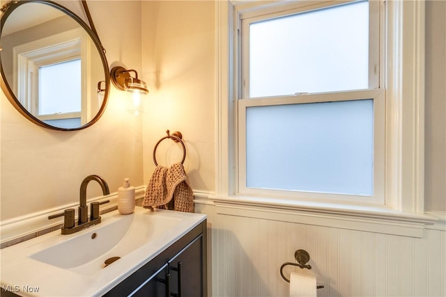 bathroom with vanity