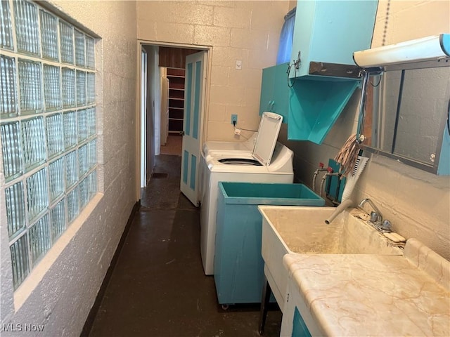 view of clothes washing area