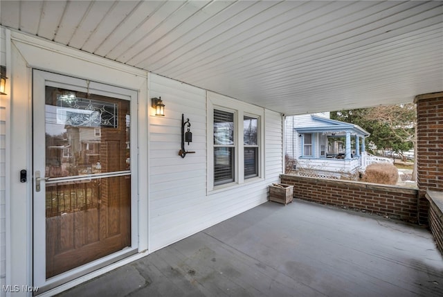 view of patio / terrace with a porch