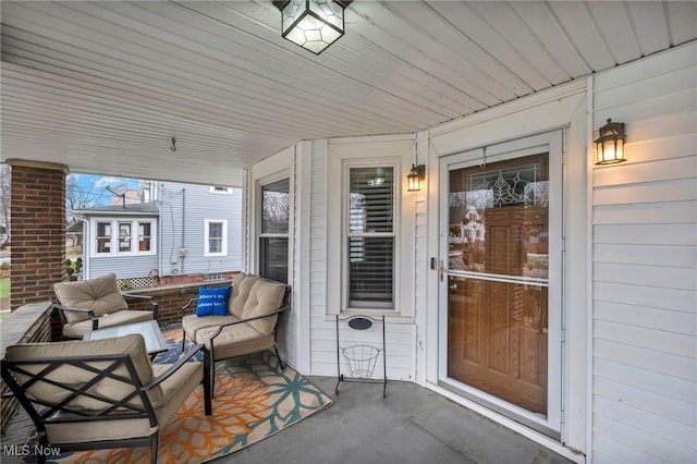 view of patio / terrace featuring covered porch