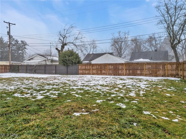 view of snowy yard