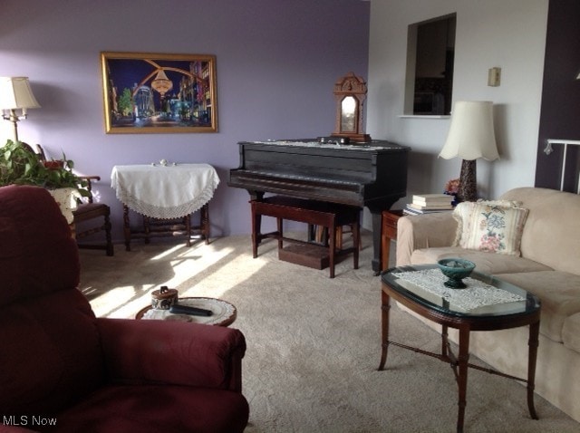 view of carpeted living room