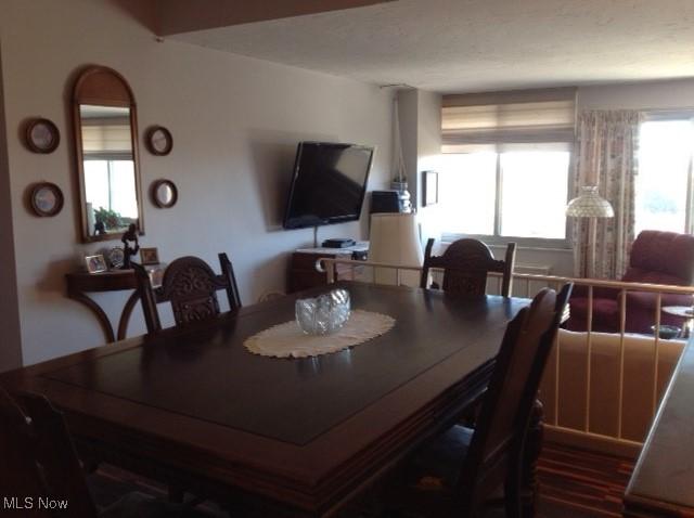 dining room with hardwood / wood-style flooring