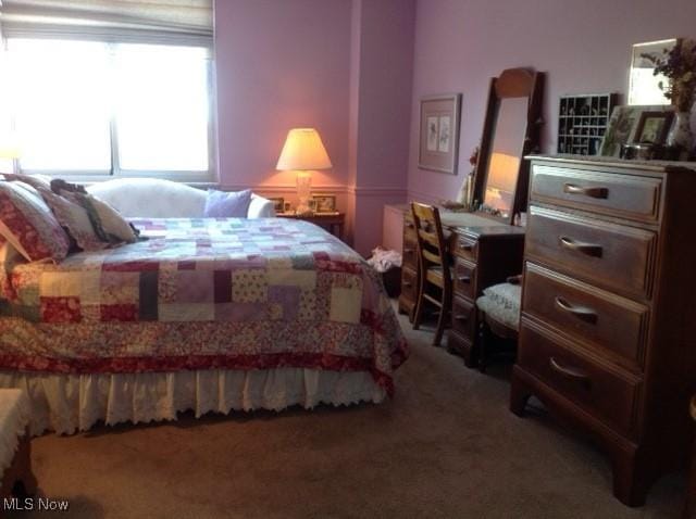 view of carpeted bedroom