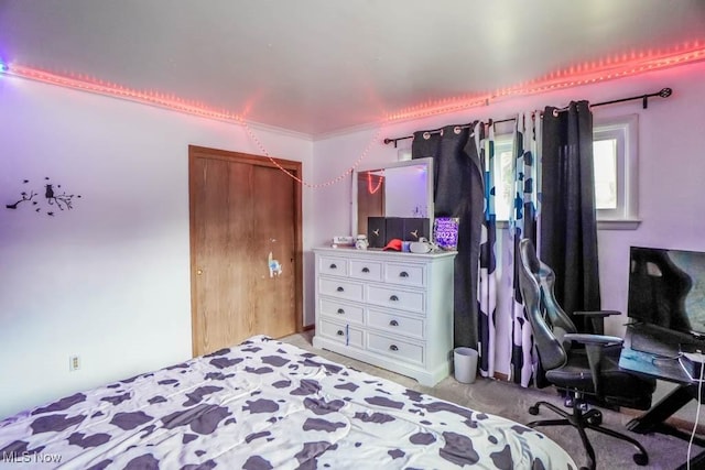 view of carpeted bedroom