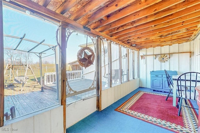 view of sunroom / solarium