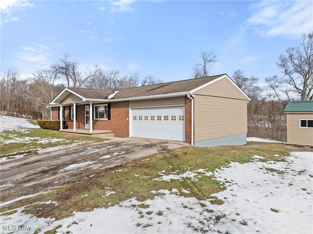 view of front of home with a garage