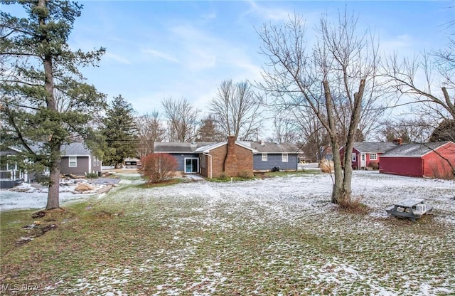 view of snowy yard