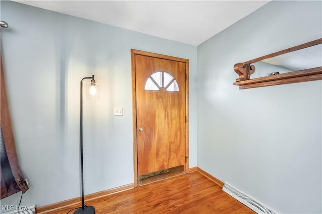 foyer entrance featuring light hardwood / wood-style floors