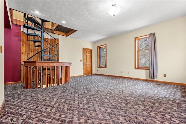 117 Franklin St, Marietta, OH 45750 - spare room with carpet and a textured ceiling