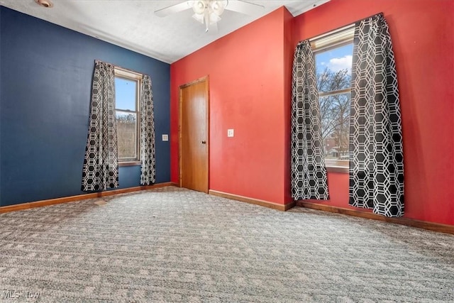 117 Franklin St, Marietta, OH 45750 - empty room featuring ceiling fan and carpet