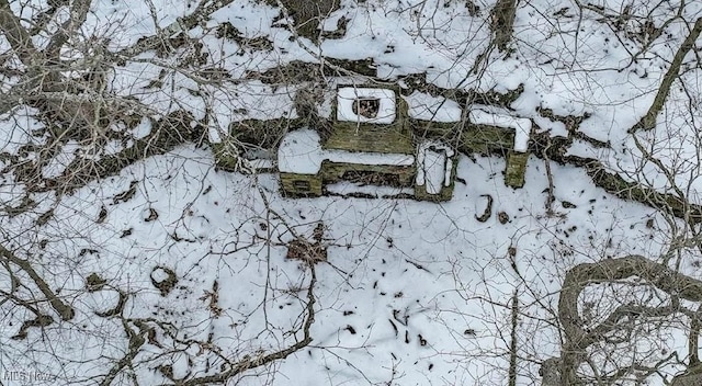 view of snowy aerial view