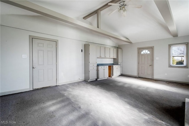 garage with ceiling fan