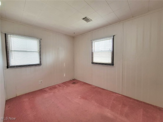 view of carpeted spare room