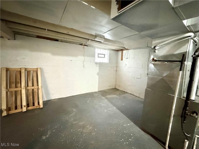 view of basement