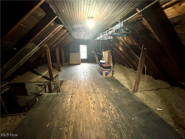 view of attic