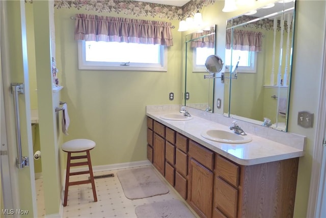 bathroom with vanity